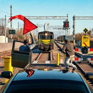 Фото по теме: Как действовать при остановке автомобиля на железнодорожном переезде